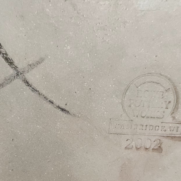 Rowe Pottery Works Heart Bowl w/ Handle Blue Grey - Picture 5 of 7